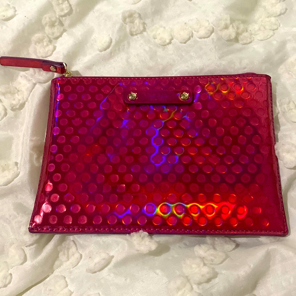 Kate Spade Hot Pink Holographic Travel pouch